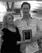 Julie Collin presenting Greg with GC Khetmeo Desiree's Award For Being Highest Scoring Birman Kitten In Show!